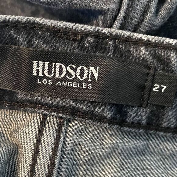 Hudson Elly Folded Criss Cross High Rise Crop Jeans - Picture 7 of 9